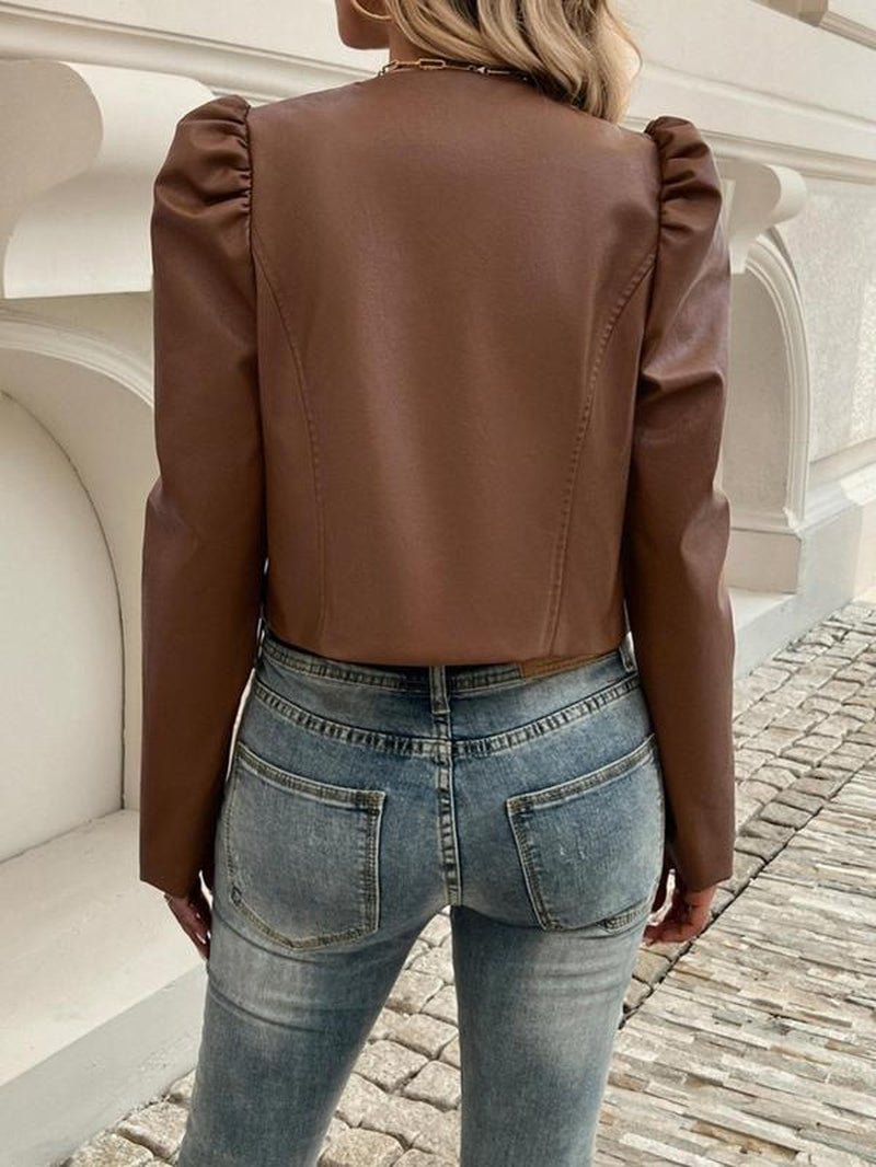 Puff Sleeve Crop Jacket by TIMELOVEE - Bela Fils BoutiqueBela Fils Boutique